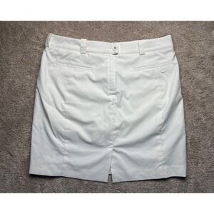 Nike Golf Womens Skirt White Dri Fit Tour Performance 12‎ Pleated Bottom Retro